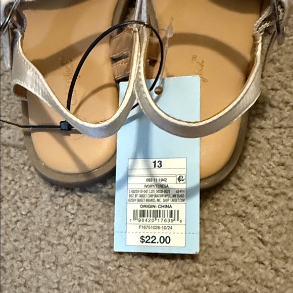 Cat & Jack Pink Satin Floral Kids Sandals - Picture 4 of 7